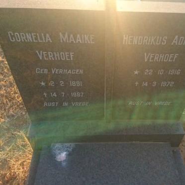 VERHOEF Cornelia Maaike nee VERHAGEN 1891-1967 :: VERHOEF Hendrikus Adriaan 1916-1972