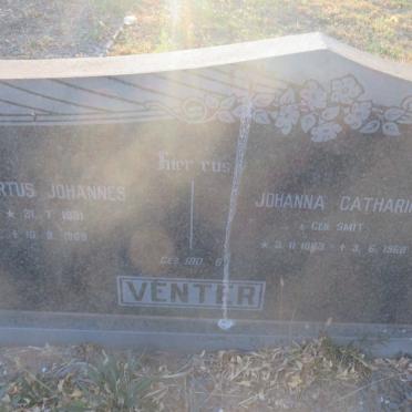 VENTER Albertus Johannes 1881-1969 &amp; Johanna Catharina SMIT 1883-1968