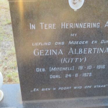 WENTZEL Gerrit Hendrik 1910-1978 &amp; Gezina Albertina MITCHELL 1916-1975