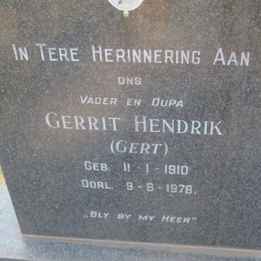 WENTZEL Gerrit Hendrik 1910-1978 &amp; Gezina Albertina MITCHELL 1916-1975