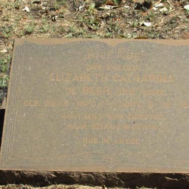 BEER Elizabeth Catharina, de nee FOURIE 1870-1948