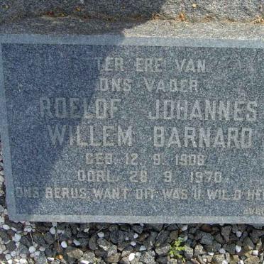 BARNARD Roelof Johannes Willem 1906-1970