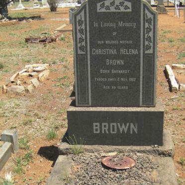 BROWN Christina Helena nee BARNARDT -1962
