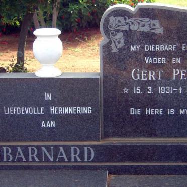 BARNARD Gert Petrus 1931-1983
