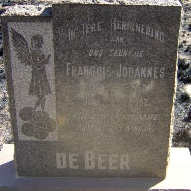 BEER Francois Johannes, de 1953-1953