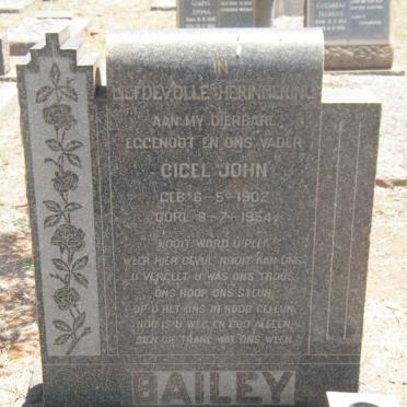 BAILEY Cicel John 1902-1954