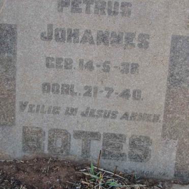 BOTES Petrus Johannes 1938-1940