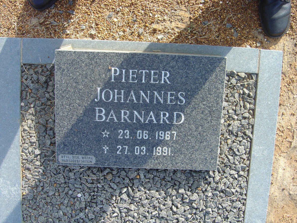 BARNARD Pieter Johannes 1967-1991