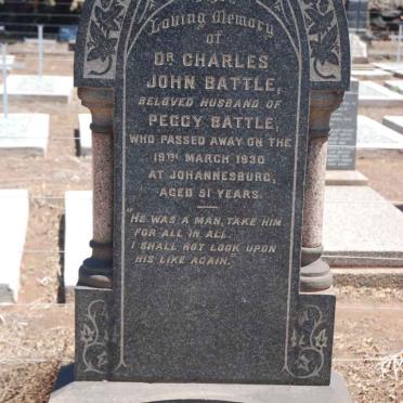 BATTLE Charles John -1930