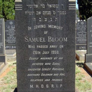 BLOOM Samuel -1958