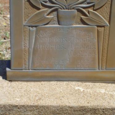 COETZEE Andries Jacobus 1922-1925