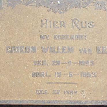 EEDEN Gideon Willem, van 1893-1953