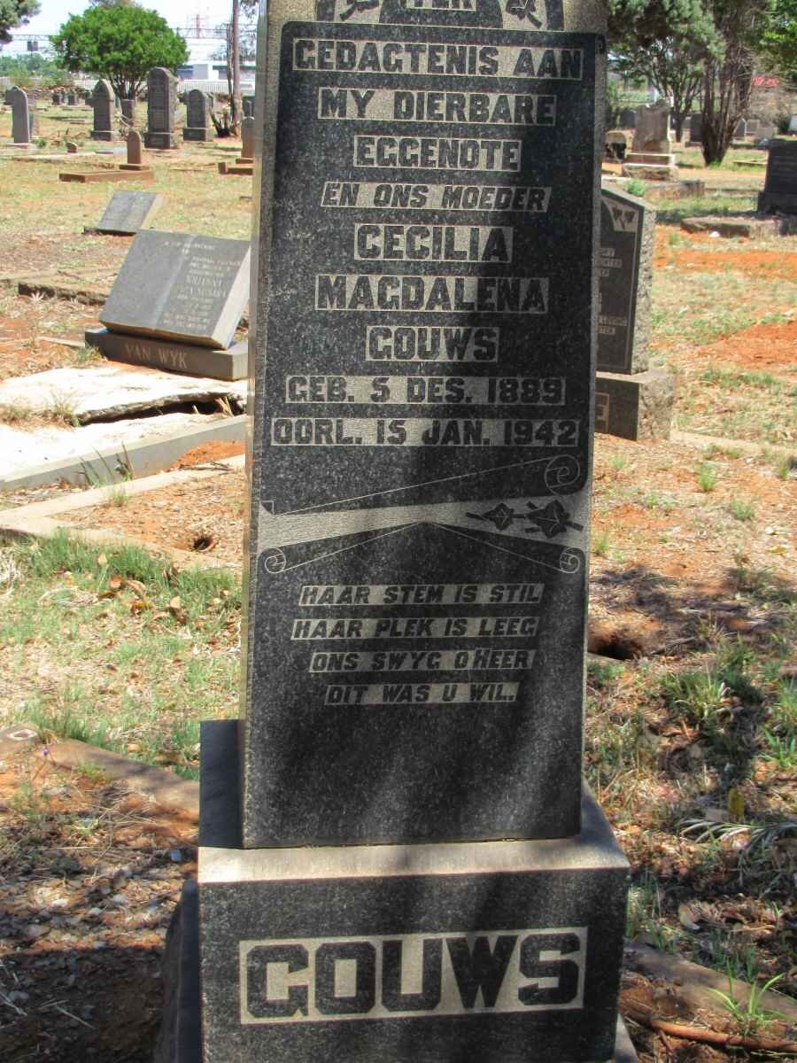 GOUWS Cecilia Magdalena 1889-1942