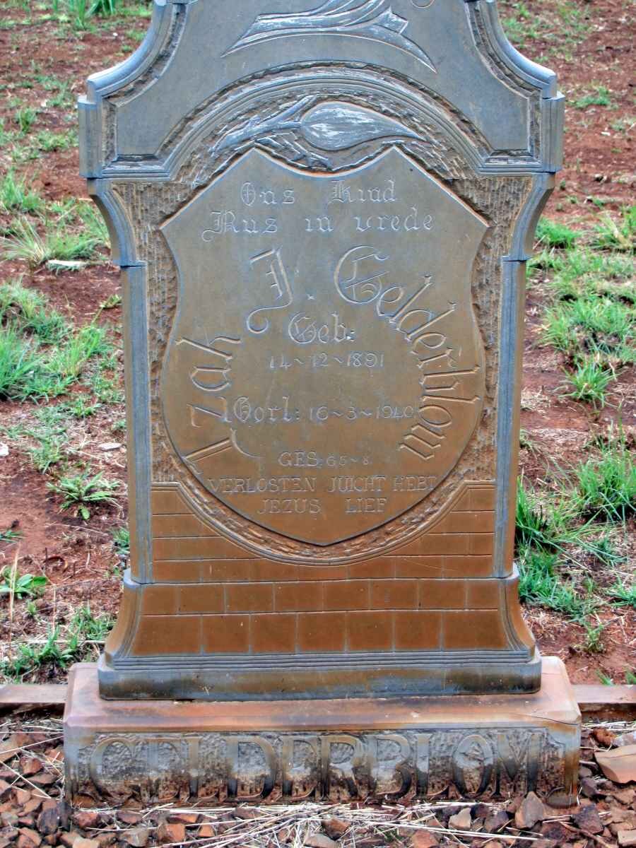 GELDERBLOM Izak J. 1891-1940