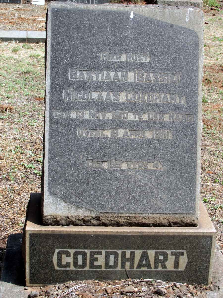 GOEDHART Bastiaan Nicolaas 1910-1951