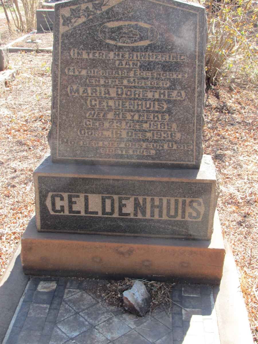 GELDENHUIS Maria Dorethea nee REYNEKE 1885-1936