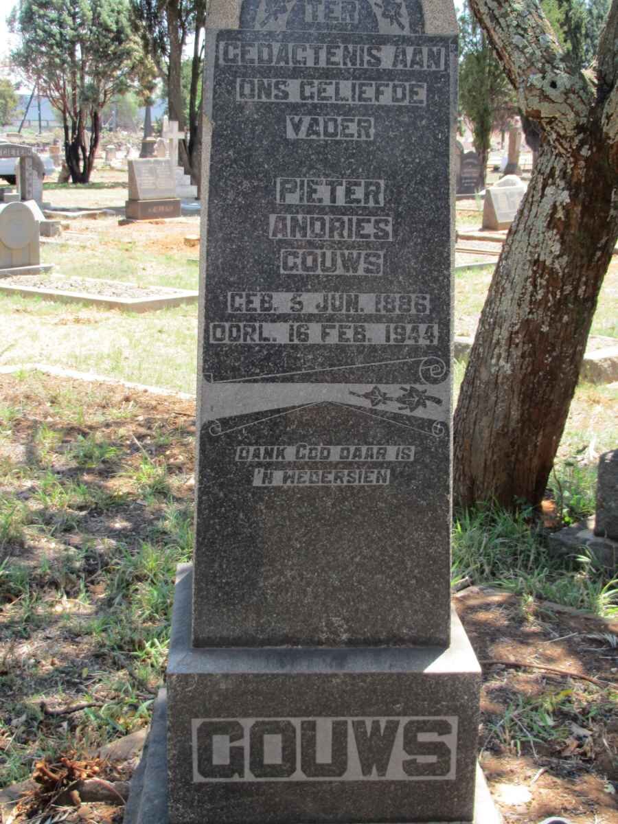 GOUWS Peter Andries 1886-1944
