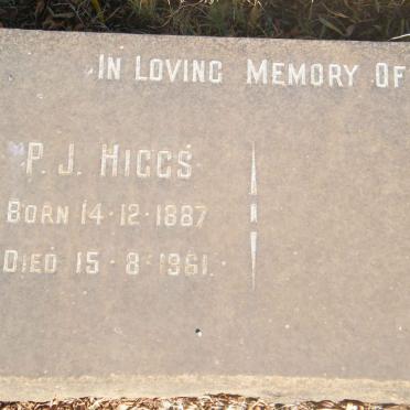 HIGGS P.J. 1887-1961