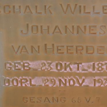 HEERDEN Schalk Willem Johannes, van 1871-1932