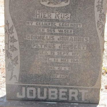 JOUBERT Cornelis Johannes Petrus 1870-1940 &amp; Aletta Alida Regina NIEUWOUDT 1886-19??