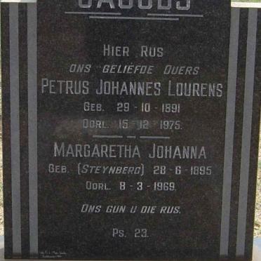 JACOBS Petrus Johannes Lourens 1891-1975 &amp; Margaretha Johanna STEYNBERG 1895-1969