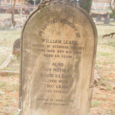 LEASK Jessie S. :: LEASK William -1893