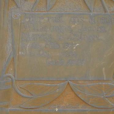 MARAIS Wilhelmina Jacoba nee DELPORT 1857-1934