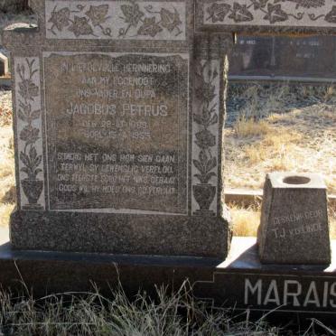 MARAIS Jacobus Petrus 186?-1955
