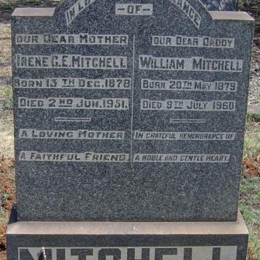 MITCHELL William 1879-1960 &amp; Irene G.E. 1878-1951