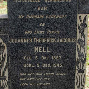 NELL Johannes Frederick Jacobus 1897-1945