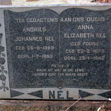 NEL Andries Johannes 1869-1953 &amp; Anna Elizabeth FOURIE 1875-1940