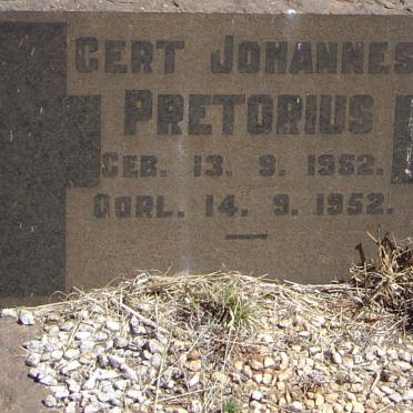 PRETORIUS Gert Johannes 1952-1952