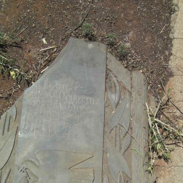 PUTZ Anna Dorothea Sophia nee DU PLESSIS 1868-1943