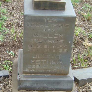 PRETORIUS Willem Petrus 1935-1935 :: PRETORIUS Judith Esther 1944-1944