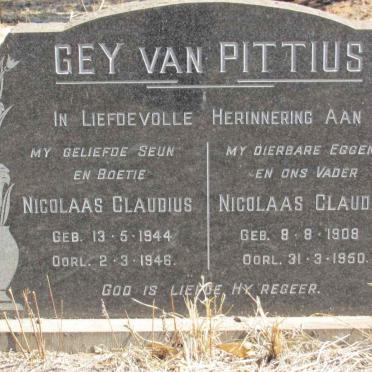 PITTIUS Nicolaas Claudius, Gey van 1908-1950 :: GEY VAN PITTIUS Nicolaas Claudius 1944-1946