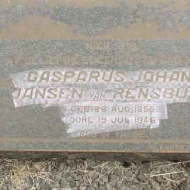 RENSBURG Casparus Johannes, Jansen van 1855-1946