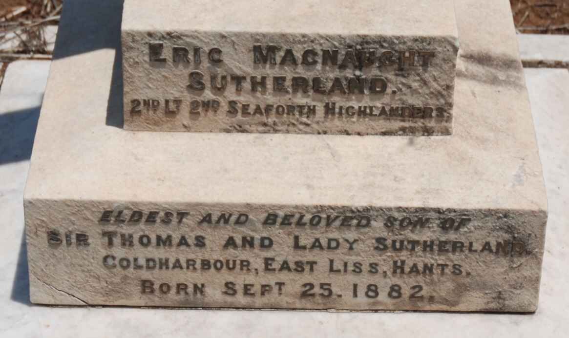 SUTHERLAND Eric Macnaught 1882-190?