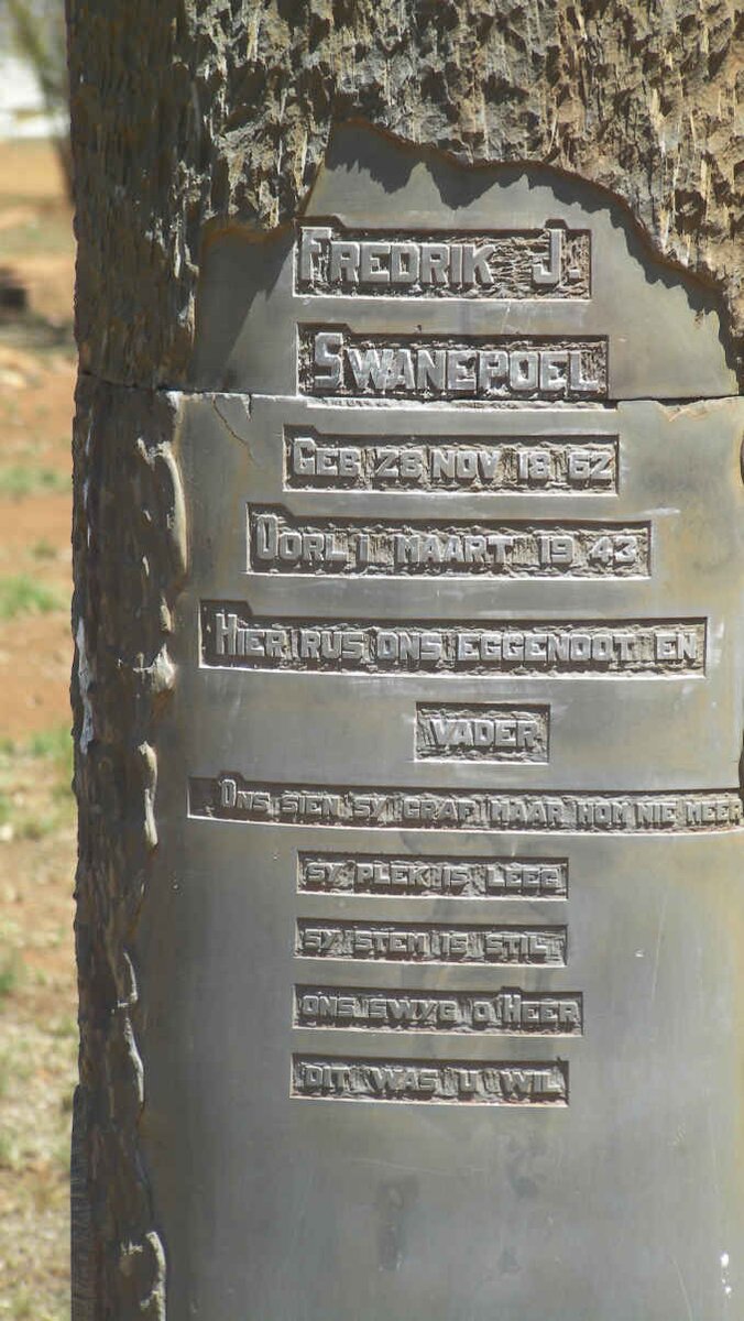 SWANEPOEL Fredrik J. 1862-1943