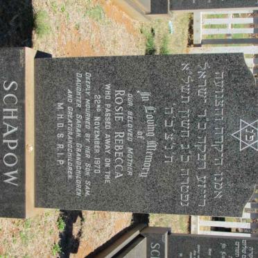 SCHAPOW Rosie Rebecca -1970