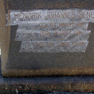 SENEKAL Hendrik Johannes 1911-1961