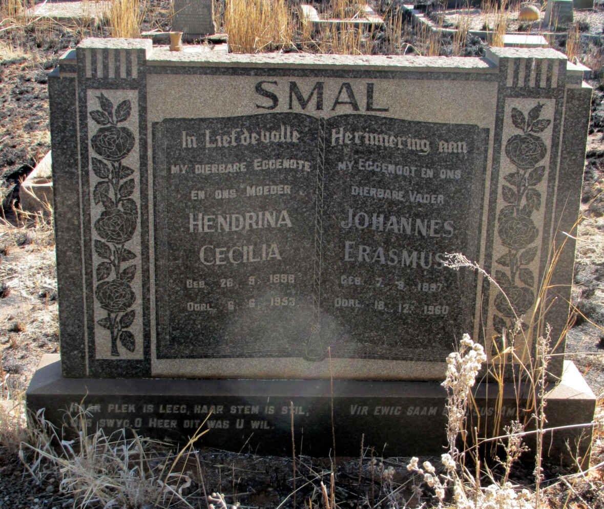 SMAL Johannes Erasmus 1897-1960 &amp; Hendrina Cecilia 1898-1953