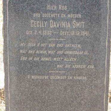 SMIT Cecily Davinia 1903-1941