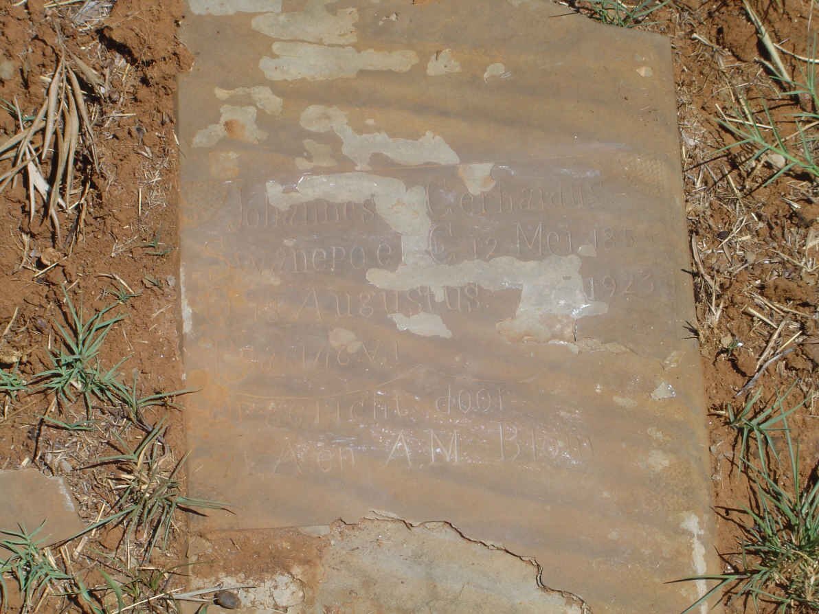 SWANEPOEL Johannes Gerhardus 1854-1923