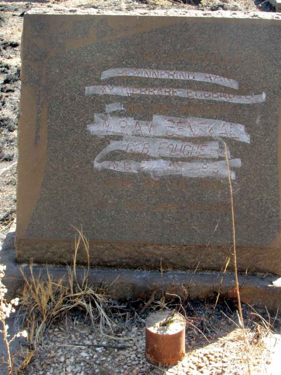 SENEKAL Miriam nee FOUCHE 1919-1957