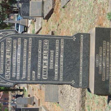 ALDRED Anthony 1960-1922 &amp; Anna M.S. ROOS 1864-1943 :: Anthony John 1887-1916