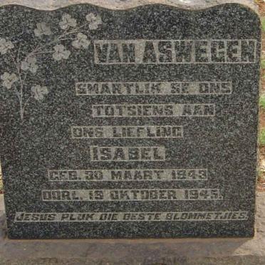 ASWEGEN Isabel, van 1943-1945