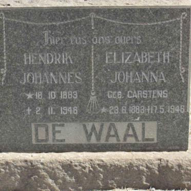 WAAL Hendrik Johannes, de 1883-1946 &amp; Elizabeth Johanna CARSTENS 1883-1946