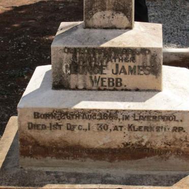 WEBB George James 186?-1930