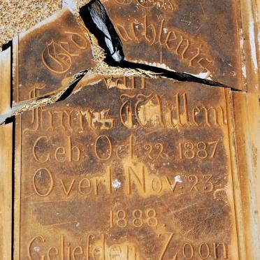 WHITE Frans Willem 1887-1888