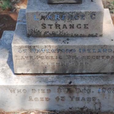 STRANGE Lawrence C. -1902